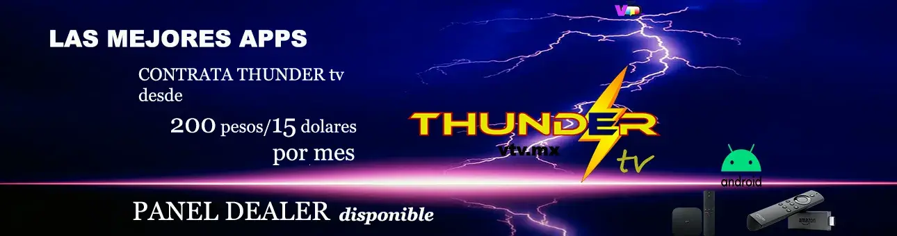 thunder tv servicio y panel